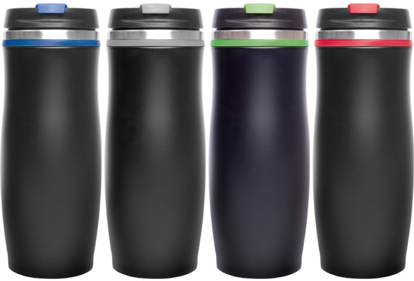 MUG DE DOBLE PARED CON EXTERIOR TERMICO D088